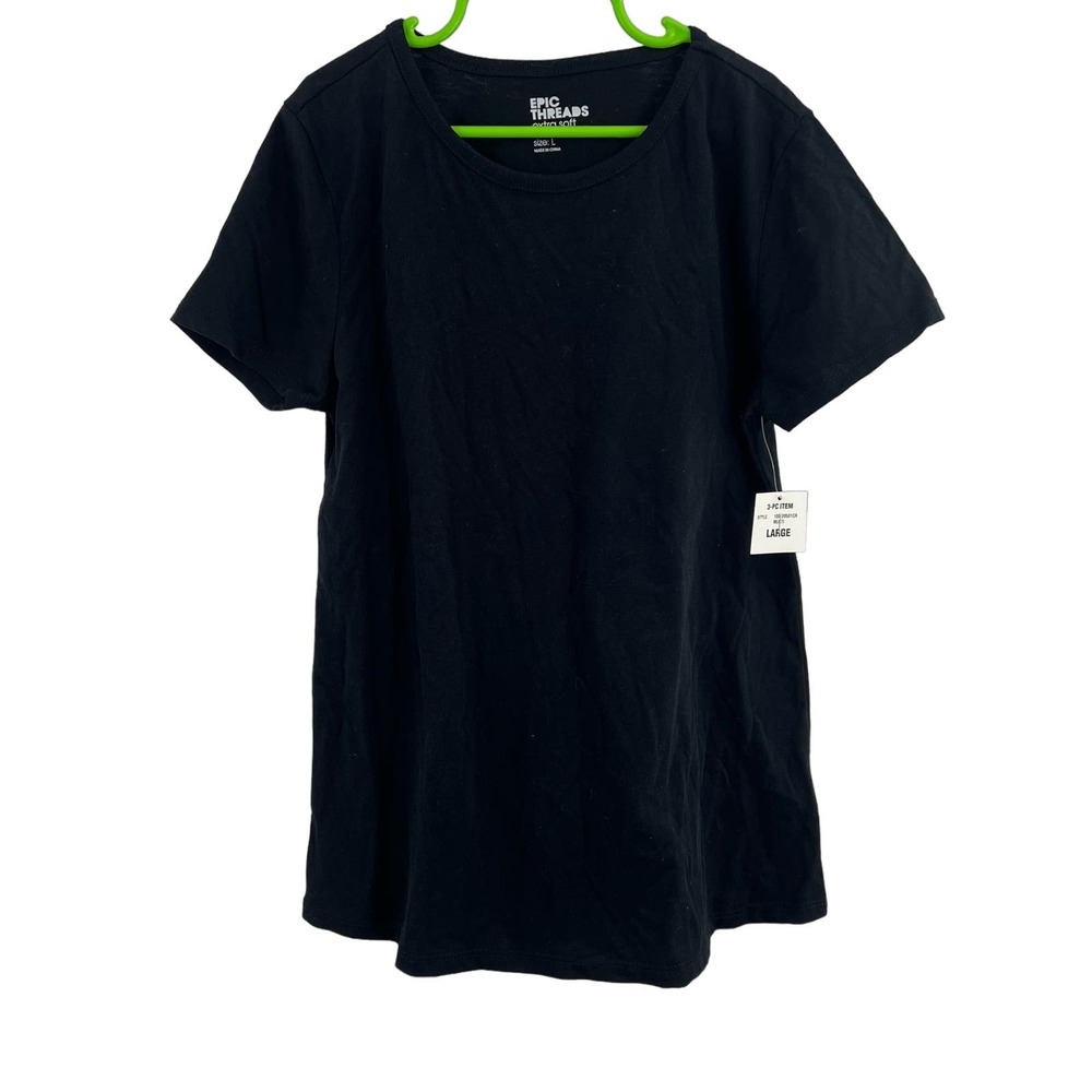 Epic Threads‎ Black Short Sleeve Tee Large Extra Soft